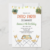 Patio party Invitation Kaart (Voorkant)