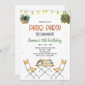 Patio party Invitation Kaart (Voorkant / Achterkant)