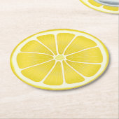 Patio Party Slice of Lemon Ronde Kartonnen Onderzetter (Gebogen)