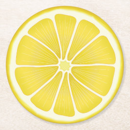 Patio Party Slice of Lemon Ronde Kartonnen Onderzetter