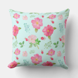 Patio Pillow Beauful Wild Roses Roos Hips Buitenkussen