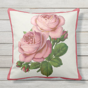 Patio Pillow Roses Floral Rose Bouquet Buitenkussen