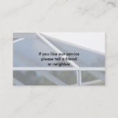 Patio Rescreening Visitekaartjes (Achterkant)