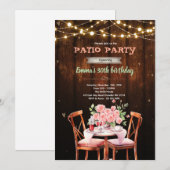 Patio theme party invitation kaart (Voorkant / Achterkant)