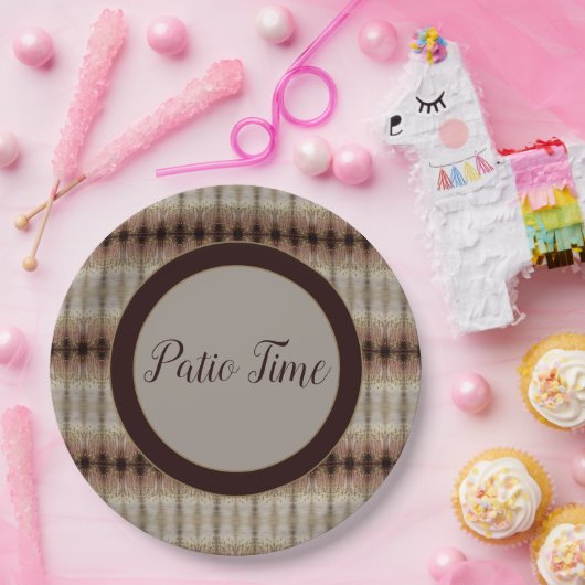 Patio tijd decoratief papieren bordje (Feest)