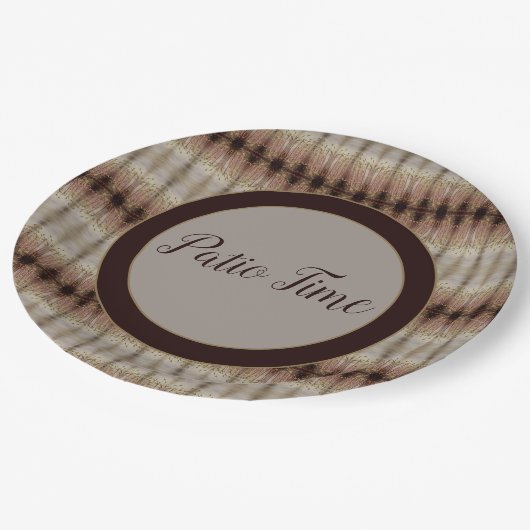 Patio tijd decoratief papieren bordje (Gekanteld)