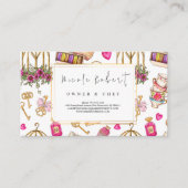 Patisserie banketbakker Macaron Dessert bloemenmaa Visitekaartje (Voorkant)