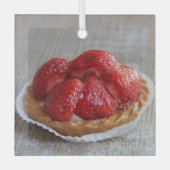 Patisserie de Provence aardbeienkooke Glas Ornament (Voorkant)