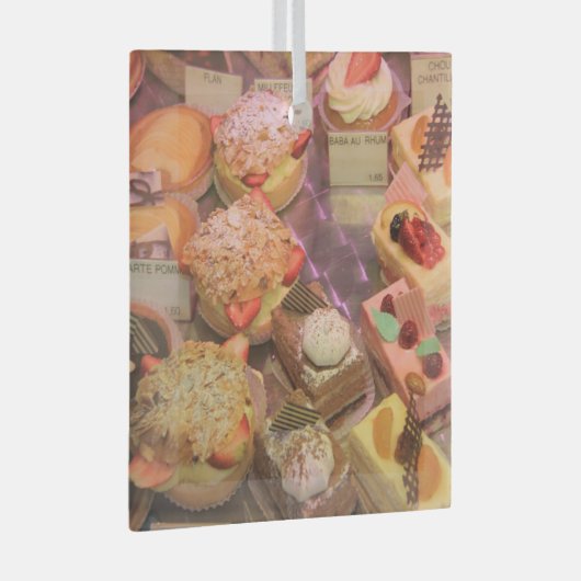 Patisserie de Provence French Cakes Glas Ornament (Voorkant Rechts)