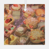 Patisserie de Provence French Cakes Glas Ornament (Achterkant)