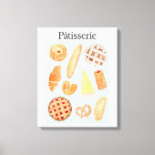 Patisserie Franse bakkerij gebak Brood Food Art Canvas Afdruk (Voorkant)