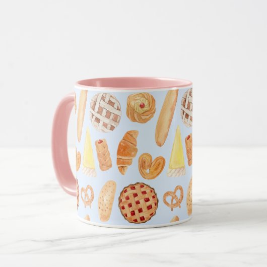 Patisserie Franse bakkerij gebak Brood Food Art Mok (Voorkant links)