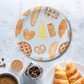 Patisserie Franse bakkerij gebak Brood Food Art Papieren Bordje