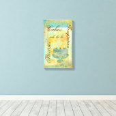 Patisserie Franse bakkerij koffiecake Canvas Afdruk (Insitu (Houten vloer))