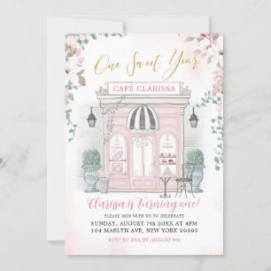 Patisserie Girl Birthday (roze en goudfrank) Kaart