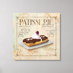 Patisserie III Franse muur decor Canvas Afdruk
