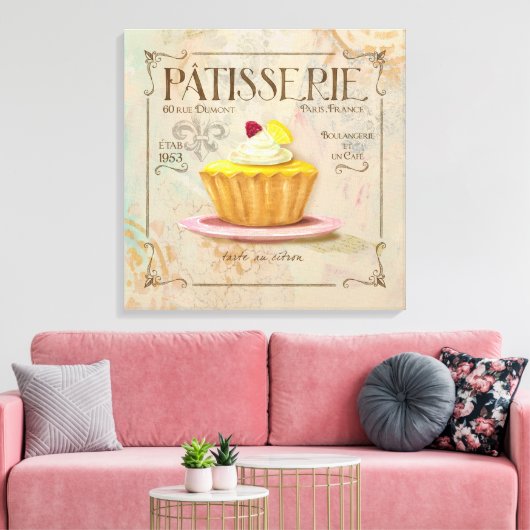 Patisserie IV wanddecor Canvas Afdruk (Insitu (Woonkamer))