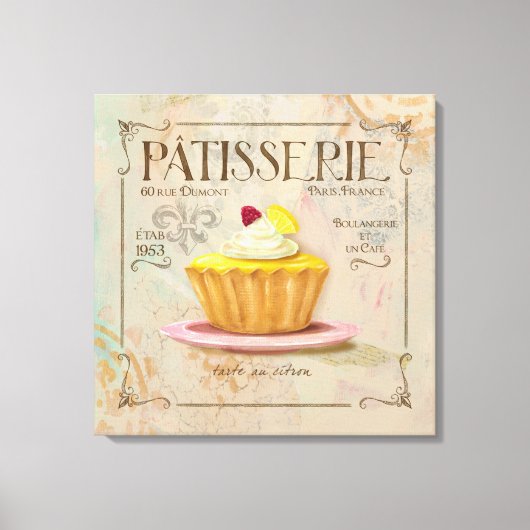 Patisserie IV wanddecor Canvas Afdruk (Voorkant)