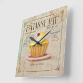 Patisserie Lemon Tart-klok Vierkante Klok (Hoek)
