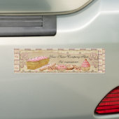 Pâtisserie - Patisserie Bumpersticker met gebak (Op auto)