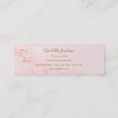 Patisserie Roze Marmer Rolling Pin Pastry Chef Mini Visitekaartje (Achterkant)