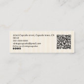 Patisserie Snoepjes Pastry Chef Mini Visitekaartje (Achterkant)