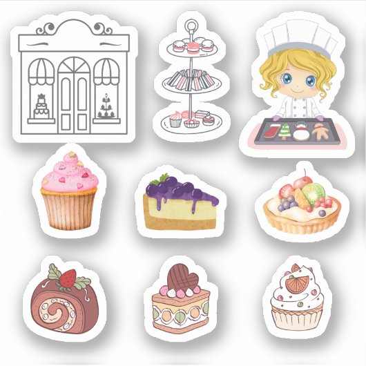 Patisserie Stickers (Voorkant)