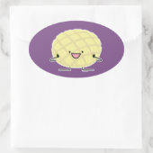 Patisserie van het concha zoete brood van de ovale sticker (Tas)