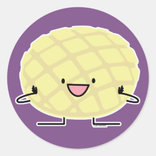 Patisserie van het concha zoete brood van de ronde sticker