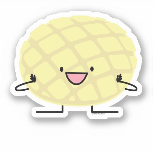 Patisserie van het concha zoete brood van de sticker (Voorkant)