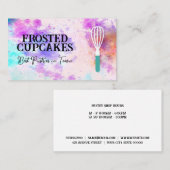 patisserie | Waterverf Art Achtergrond Visitekaartje (Voorkant / Achterkant)