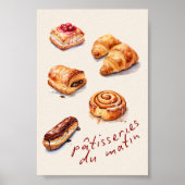 Pâtisseries du matin Keuken Decor Poster (Voorkant)