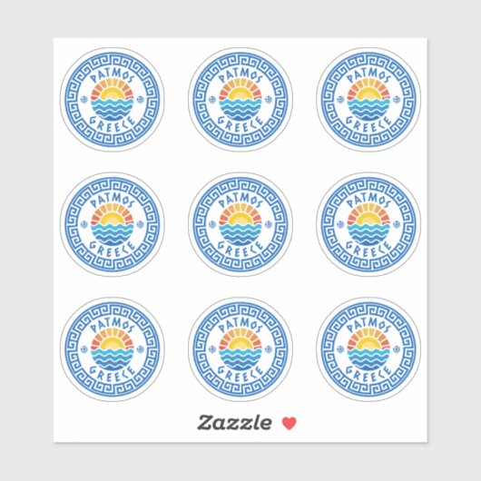 Patmos eiland, Griekenland Meerdere Pack Sticker (Vel)