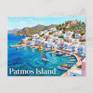 Patmos eiland, Skala Patmos Griekenland Briefkaart