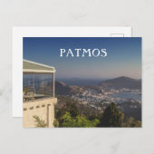 Patmos Griekenland Uitzicht van het eiland van bov Briefkaart (Voorkant / Achterkant)