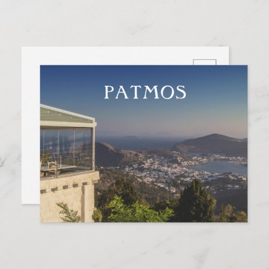 Patmos Griekenland Uitzicht van het eiland van bov Briefkaart (Voorkant / Achterkant)