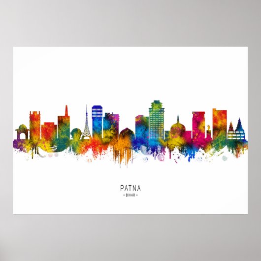 Patna Bihar Silhouet Poster (Voorkant)