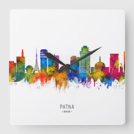 Patna Bihar Silhouet Vierkante Klok