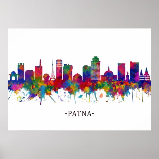 Patna Bihar Skyline Poster (Voorkant)