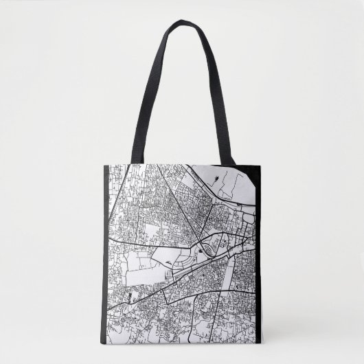 Patna Bihar Stad Kaart Tote Bag (Voorkant)