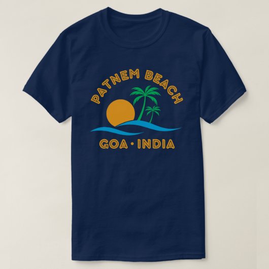PATNEM BEACH-GOA INDIA T-SHIRT (Design voorkant)