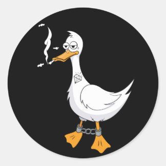 Pato thug life ronde sticker