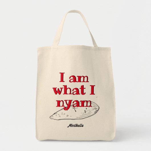 Patois Humor I BEN WAT I NYAM Healthy Yam eet Tote Bag (Voorkant)