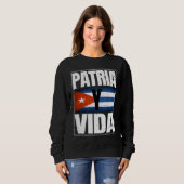 Patria Cuba Y Vida Freedom Movement Cuban Flag Trui (Voorkant volledig)