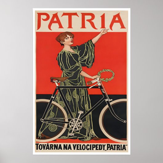 Patria Cycles Poster Fietsen Kunst Fietsprint (Voorkant)