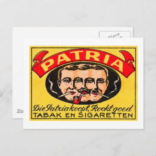 Patria Tabak Briefkaart (Voorkant / Achterkant)