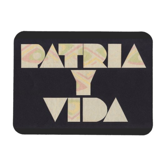 Patria y Vida Black Beige Magneet (Horizontaal)