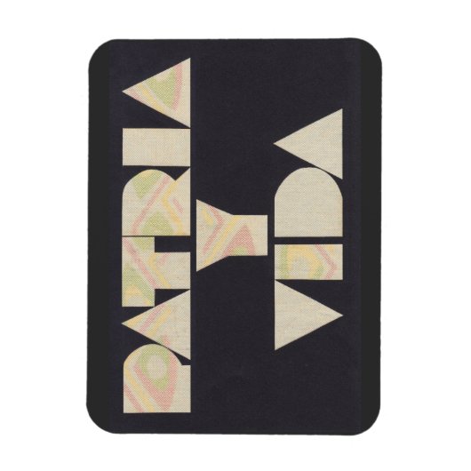 Patria y Vida Black Beige Magneet (Verticaal)