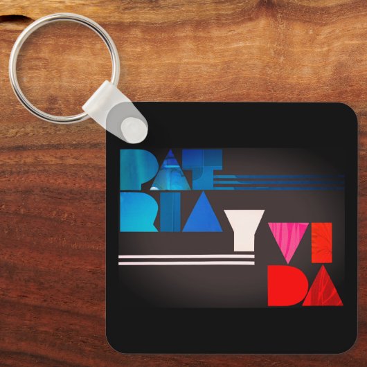 Patria y Vida Black Blue Red Sleutelhanger (Voorkant)