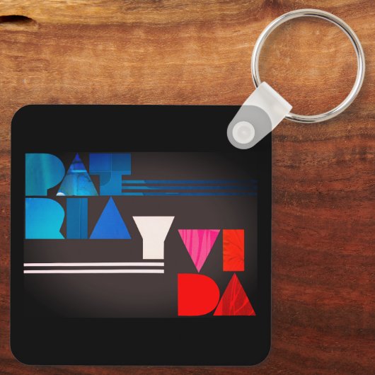 Patria y Vida Black Blue Red Sleutelhanger (Achterkant)